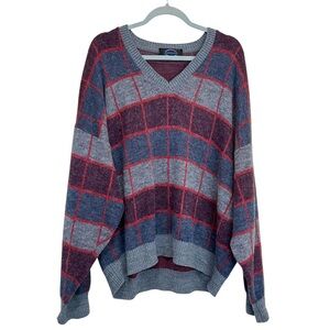 Vintage Jantzen V-Neck Grandpa Wool Mohair Blend Sweater